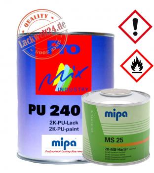 MIPA 2K-RAL-Lack, RAL Wunschfarbton, 1kg + 0,5 Liter Härter, MS25, GLÄNZEND